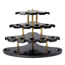 Wooden Tobacco Pipe Rack Stand for 15 Pipes, Natural Wood Organizer with Stable Vertical Display