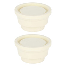 2Pcs White Swimming Pool Ladder Rubber Plug Bumpers, Durable Protective Replacements for Ladders