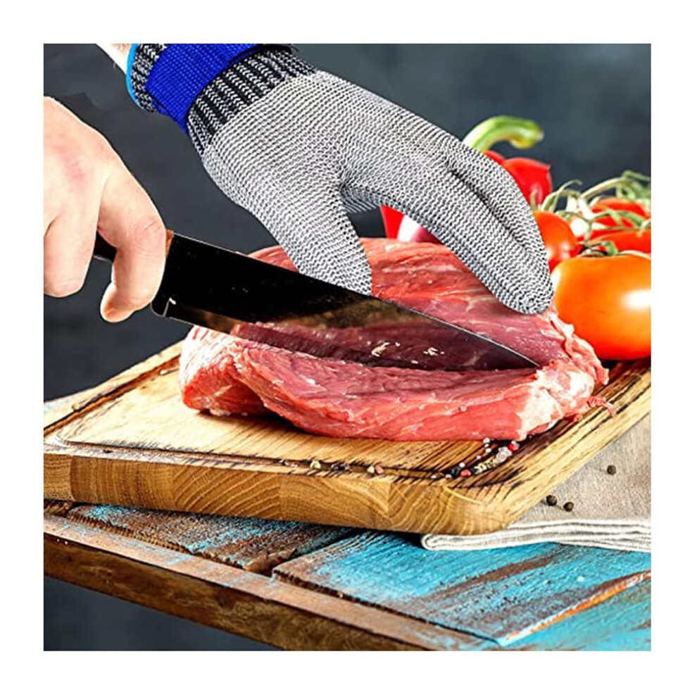 Cut Resistant Gloves Xl, Stainless Steel Mesh Safety Gloves For Butcher And Chef, Food Grade Metal Cut Protection 9330225584681