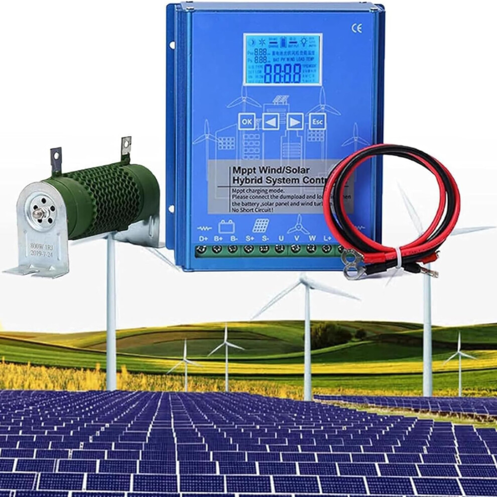 48V Mppt Wind Solar Hybrid Charge Controller 4000Wâ10000W Dual Control With Lcd Display Boost Charging 9045646645872