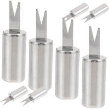 8Pcs Stainless Steel Corn Holders Set Reusable BBQ Skewers with HeatResistant Secure Grip for Camping and Outdoor Grilling