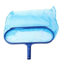 Fine Mesh Pool Skimmer Net for Swimming Pool, Deep Leaf Cleaner, Round Blue Design