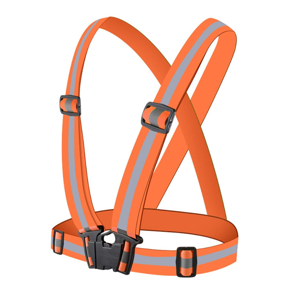 Unisex Reflective Safety Vest, Visibility Lightweight Design For Night Running And Cycling (Orange) 9330225584834