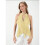 Women'S Halter Neck Ruffled Camisole Yellow S 2