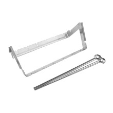 BBQ Skewer Rack Set Stainless Steel Kebab Grill Rack with Secure Lock Easy Clean for Outdoor Camping