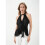 Women'S Halter Neck Ruffled Camisole Black L 5