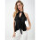 Women'S Halter Neck Ruffled Camisole Black S 6