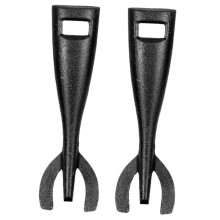 2pcs Cast Iron BBQ Tongs Teppanyaki Grill Tools Set, Heat Resistant for Secure Plate Handling