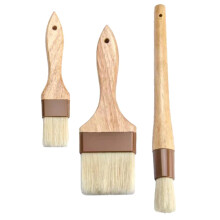 Pastry Basting Brush Set 3pcs with Heat‑Resistant Bristles and Wooden Handles for Baking and Grilling