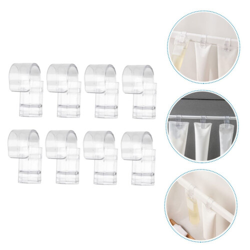 Bathroom Storage Hooks for Toothpaste Tubes, 8Pack Durable Wall Mounted Organizer with Secure Grip 2