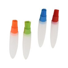 Silicone Basting Brush Set with Precise Oil Dispensing, Food Grade Heat Resistant BBQ Oil Brush 4Pcs