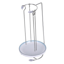 Stainless Steel BBQ Skewer Stand with Tray, Vertical Kebab Holder for Grilling Meat and Outdoor BBQ