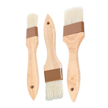 3Pcs Boar Bristle Barbecue Basting Brush Set for Grilling and Baking, Heat Resistant, Food Grade