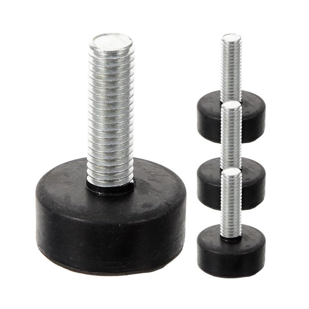 4Pcs Rubber Furniture Feet M8 Screwin Leveling Pads AntiâVibration NonâSlip Base For Tables And Sofas 9045646646282