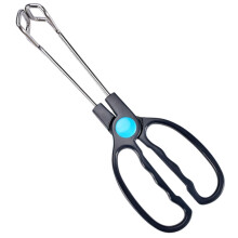 Stainless Steel BBQ Tongs with Secure Scalloped Grip, HeavyDuty Cooking Clamp for Grilling Meat and Vegetables