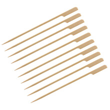Bamboo BBQ Skewers 30pcs Rotating Design for Even Grilling Meat and Vegetables Restaurant Quality Set