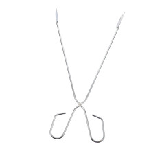 5Piece Grill Tongs Barbecue Tools Set Chrome Plated Long Handle Safe Grip for Outdoor Cooking