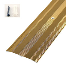 Gold Aluminum Floor Transition Strip Anti Slip Threshold Trim for Tile and Wood Floors, Easy Screw Installation
