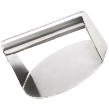 Stainless Steel Meat Patty Maker Burger Press for Uniform Patties, Compact Circular Design 14x14x7.5 cm