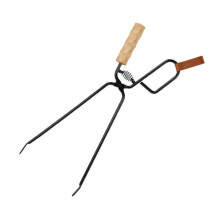 Heavy Duty Iron BBQ Tongs Long Handle Fire Pit Tongs for Outdoor Campfire Cooking and Safe Grip