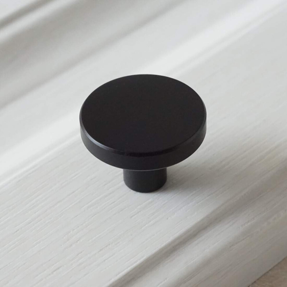 Black Cabinet Knobs And Drawer Pulls Small Modern Minimalist Design Durable Finish Easy OneâScrew Install 9330225586302