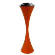 Outdoor Ashtray Stand SelfCleaning Windproof Metal Floor Standing Cigarette Bin with Lid