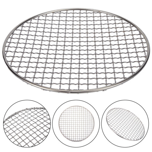 280 mm, rund rustfri stål BBQ-net non-stick koreansk BBQ-net bacon 2