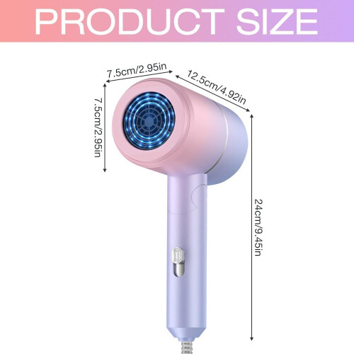 Hair Dryer,Foldable Fast Drying Ionic Hairdryers 1