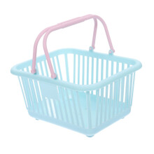 Skyblue Mini Storage Basket for Kids with Woven Handles, Lightweight Toy Organizer for Desk and Bathroom