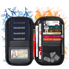Fireproof Document Bag Waterproof Safe Pouch with Zipper Large Capacity for Money Passport and Documents Black