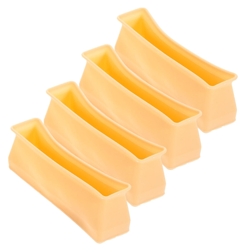 4Pcs Furniture Leg Protectors With AntiâSlip Stability Noise Reduction For Hardwood Floors EasyâClean Yellow Bed Leg Caps 9330225586982
