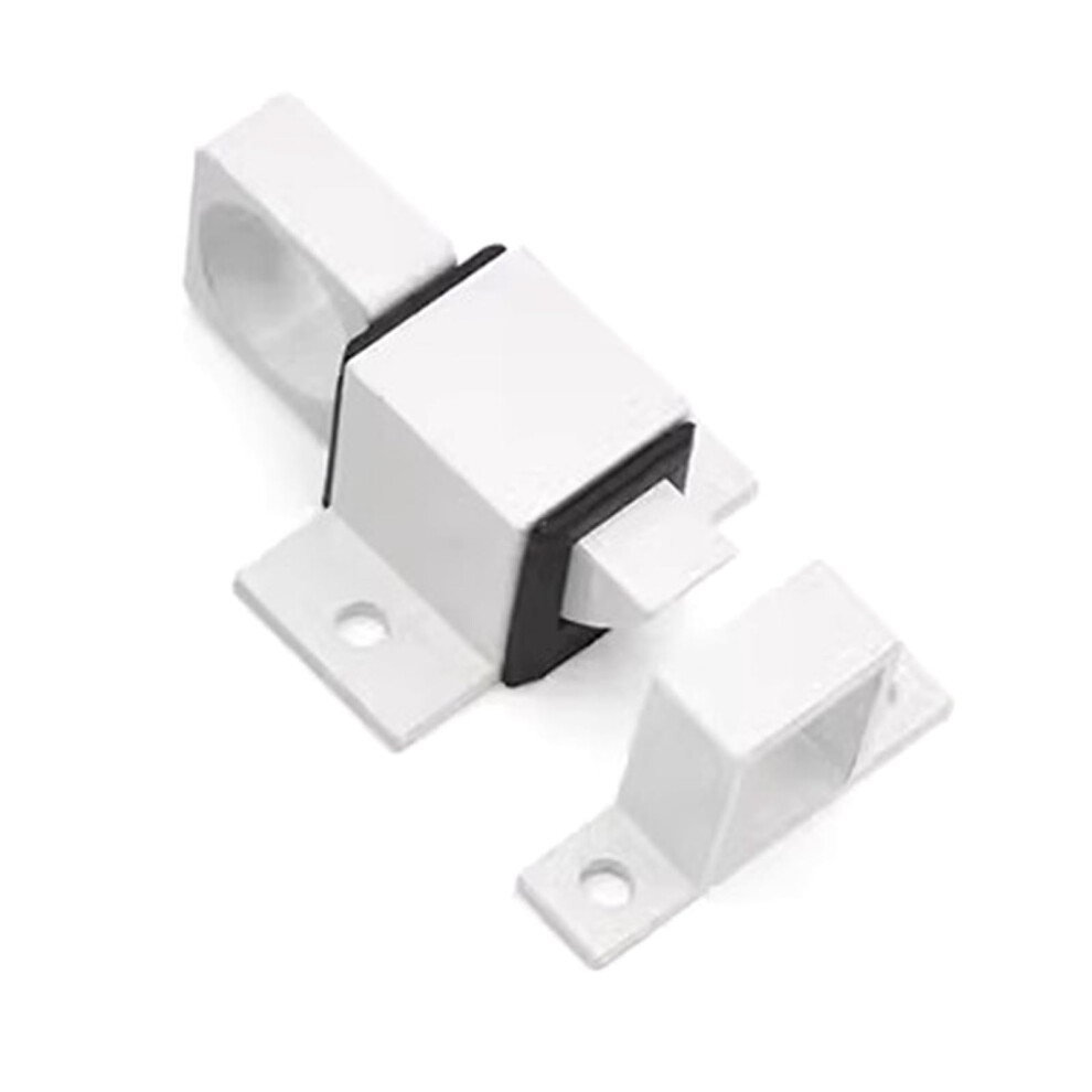 White Aluminum Automatic Door Latch With Impact Activated Spring Closer, Easy Installation, RustâResistant 9073542249153