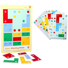 Montessori Tangram Puzzle Set for Kids and Adults, Brain Teaser Educational Toy for Color and Shape Learning, 56 Pcs