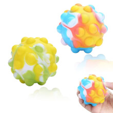 Stress Balls Pop Bubble Fidget Toys Set for Adults and Kids, Sensory Stress Relief Balls 2 Pack