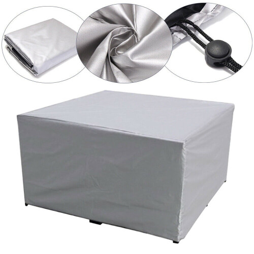 Housse de table de patio rectangulaire, robuste et imperméable, pour ensemble de mobilier de jardin. 1