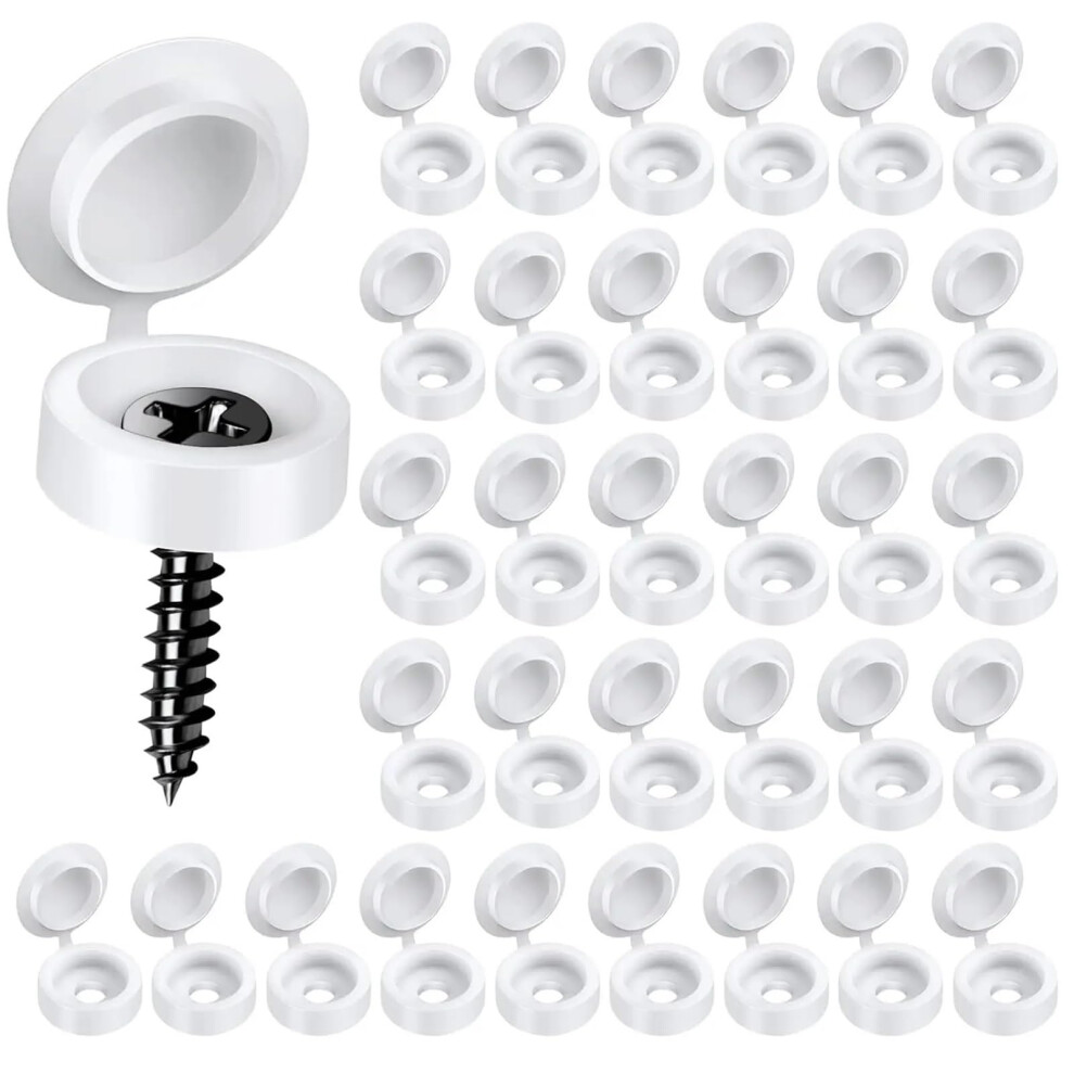 Plastic Screw Caps 2000Pcs White Hinged Snap On Covers For Furniture And Car Interior Durable Protection 9073542249375