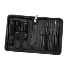 9Piece Stainless Steel Manicure Set with Nail Clippers and Eyebrow Scissors for Travel and Home