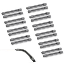 10 Pairs Silicone Eyeglass Temple Tips Anti Slip Glasses Retainers for Adults, Soft Elastic Comfort Sleeves (Grey)
