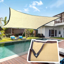 90% UV Resistant Shade Cloth for Garden Greenhouse Pool Patio, HDPE Sun Shade Net with Grommets 10x50ft