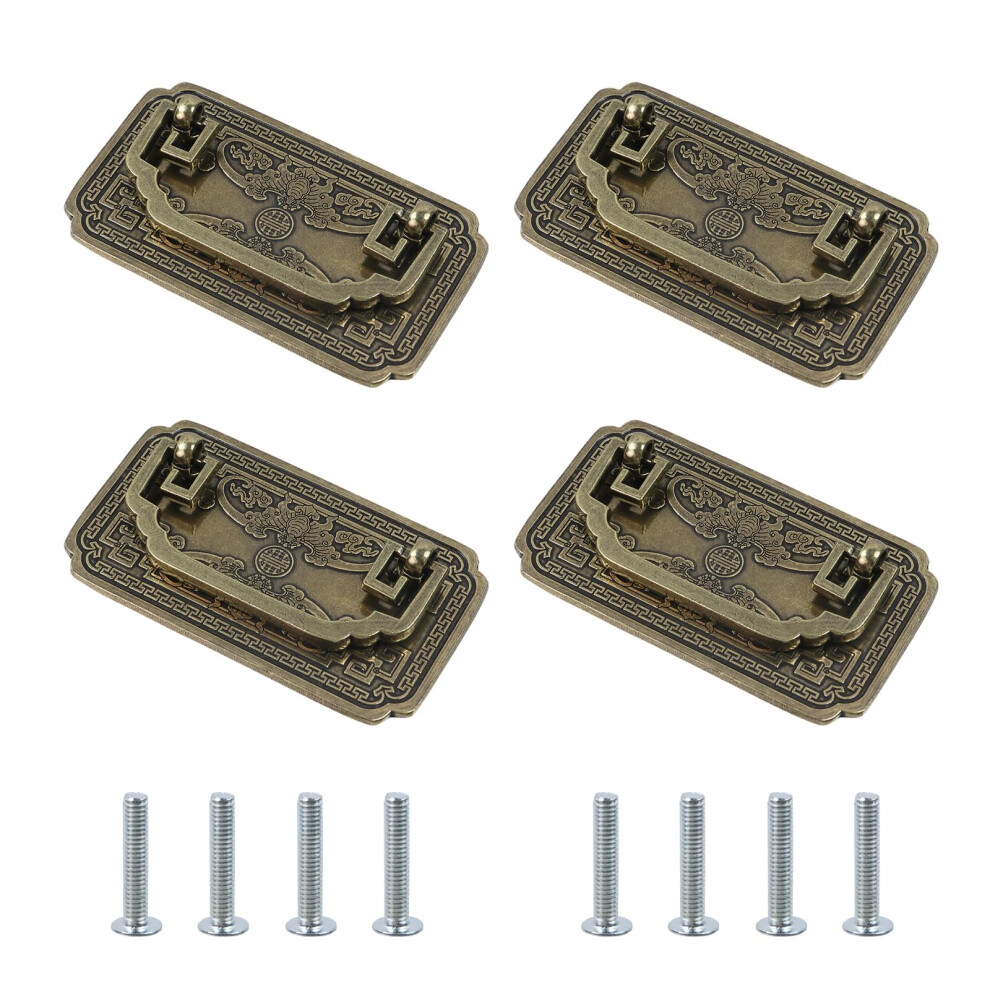 Antique Bronze Drawer Pull Handles 64Mm Set Of 4 Vintage Cabinet Handles Zinc Alloy Durable Design 9351714855464