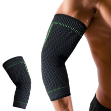 Compression Arm Sleeve and Elbow Support Brace for Sports, Tendonitis Relief, Breathable Unisex Fit (Medium)