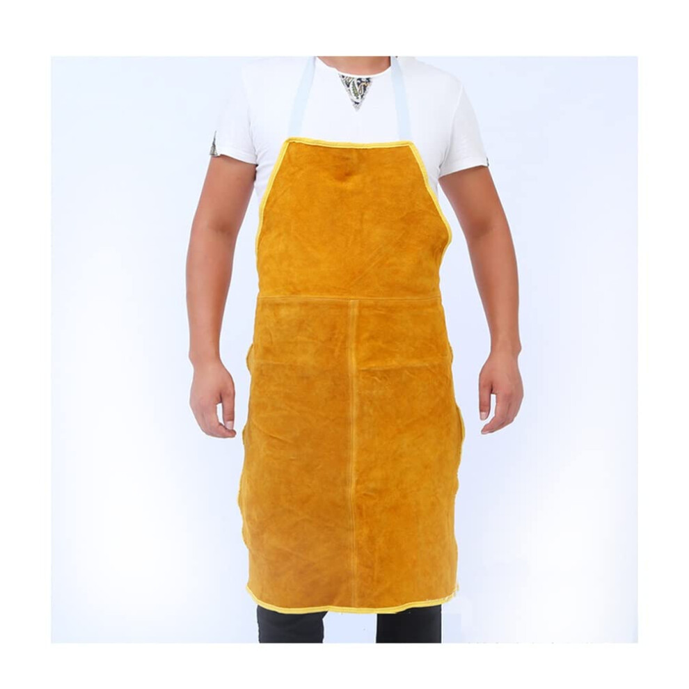 Leather Welding Apron 70X100cm Heat Resistant Split Cowhide Full Coverage Flame Retardant Work Apron For Welders 9073542250036