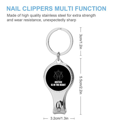 Foldable Travel Nail Clipper with Keychain, Curved Precision Blade, Multi Function Tool and File 1
