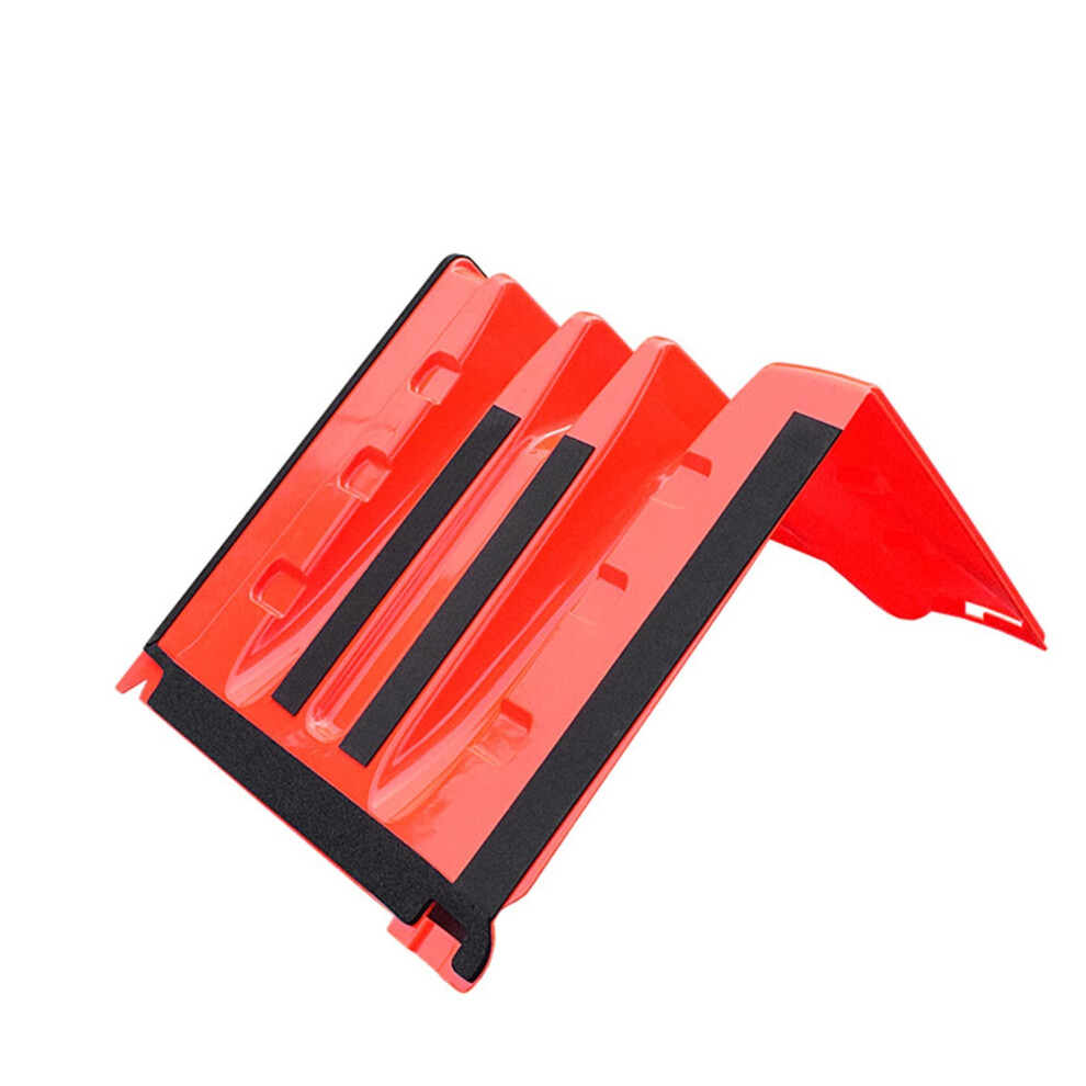 Lshaped Abs Flood Barrier 4Pcs Red, Waterproof Sealing Garage Door Flood Gate With Quick Snap Installation 9073542250104