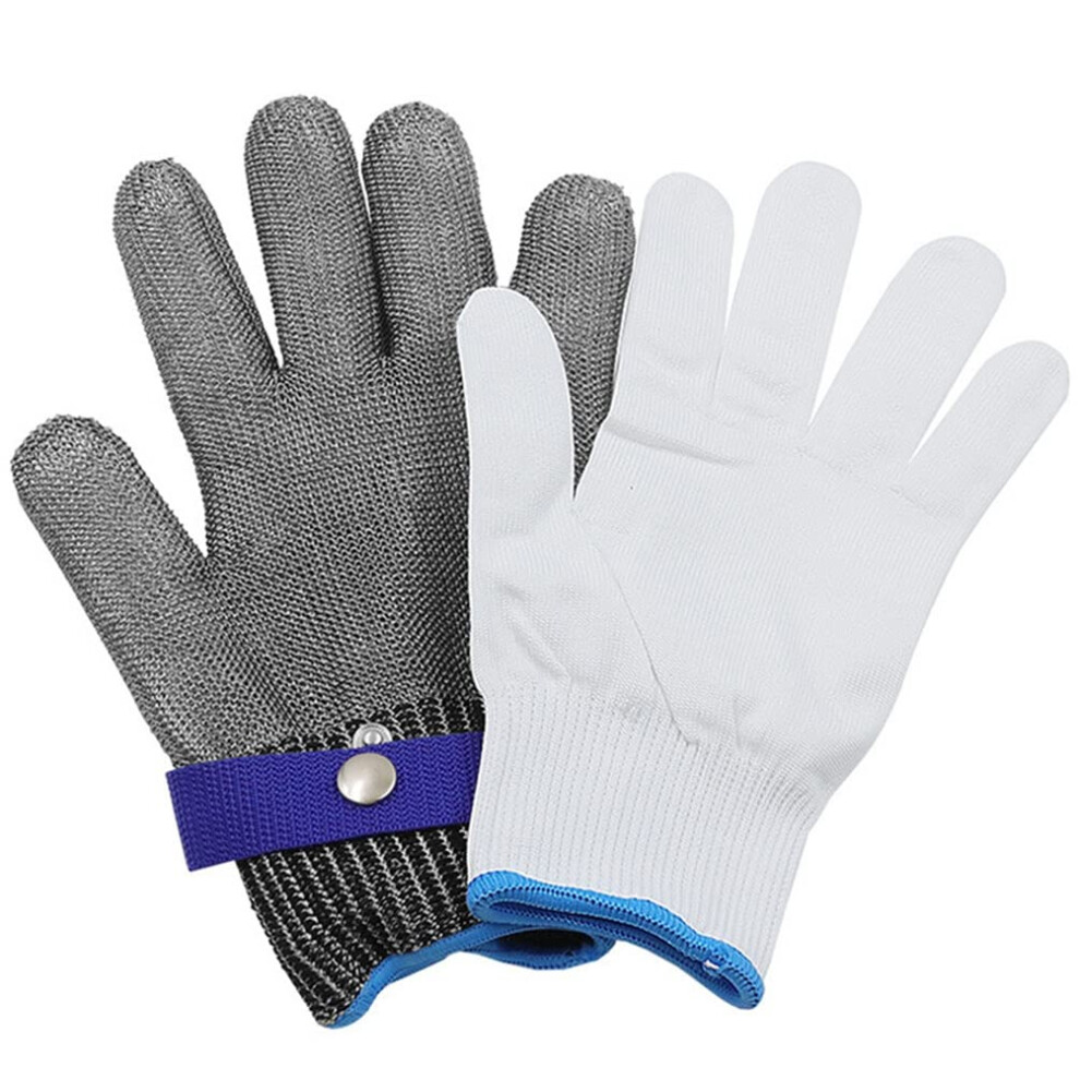 Cut Resistant Gloves Xxl 27.5Cm Metal Mesh Safety Gloves For Kitchen Butchers Oyster Shucking Fish Filleting 9330225587880