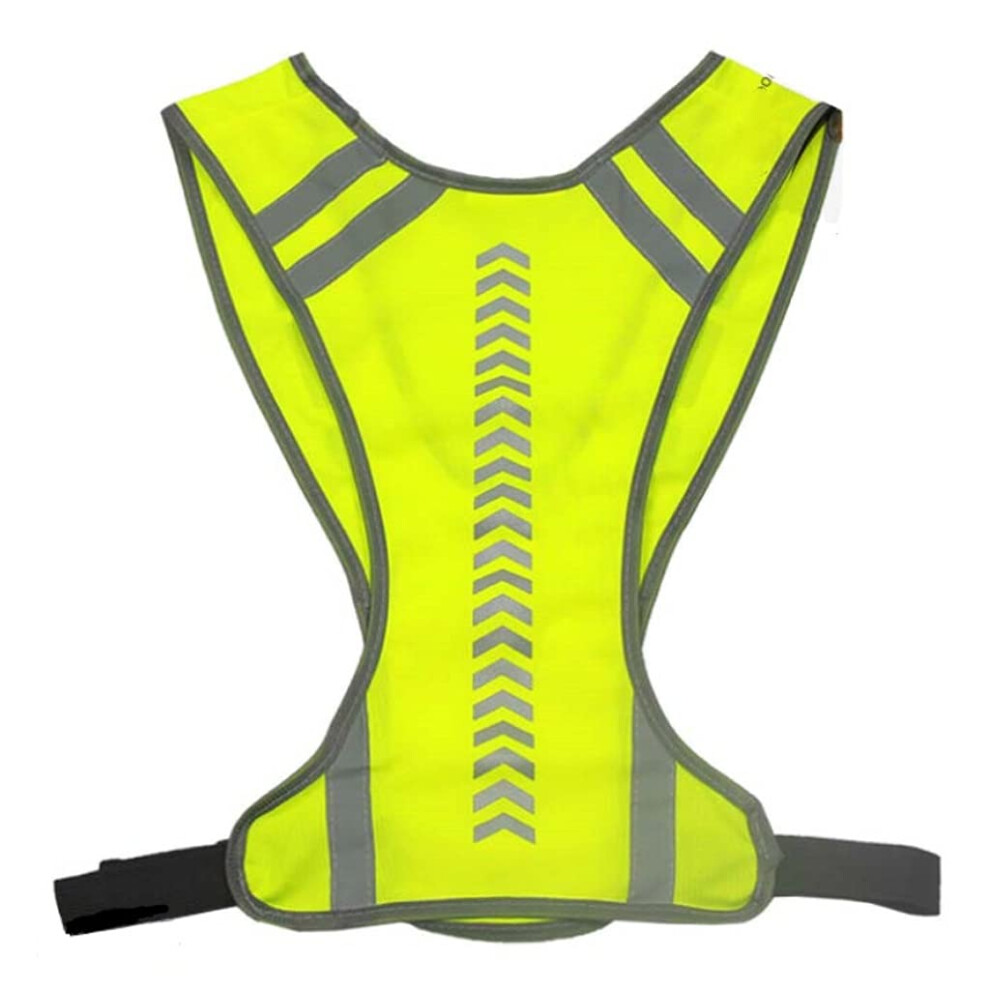 Reflective Safety Vest With 360 Visibility, Adjustable Fluorescent Visibility Vest For Night Running And Cycling 9330225587941