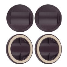 Furniture Wheel Stoppers Rubber Caster Cups 4Pcs AntiSlip Grip Floor Protection for Beds Chairs Coffee Color