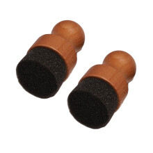2Pcs Cutting Board Oil Applicator Set with Ergonomic Bamboo Handle and Reusable Sponge for Mess Wood Wax Care