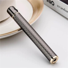 Slim Butane Refillable Metal Lighter Black Adjustable Soft Flame Pocket Pen Design Durable Zinc Alloy
