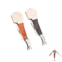 2 Pack 3 in 1 Stainless Steel Tobacco Pipe Tool Set with Ebony and Rosewood Ergonomic Grip, Tamper Scraper Cleaner